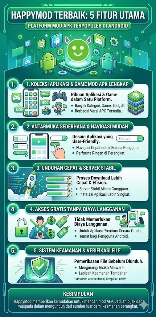 HappyMod Terbaik 5 Fitur Utama yang Paling Dicari Pengguna