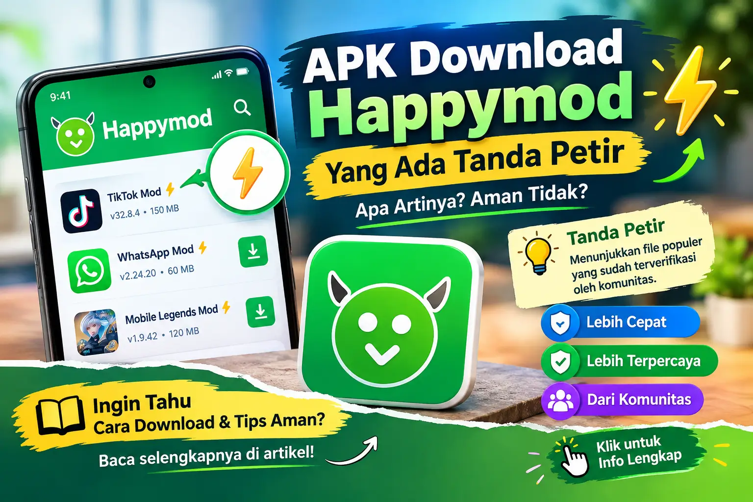 APK Download Happymod Yang Ada Tanda Petir Langkah Demi Langkah