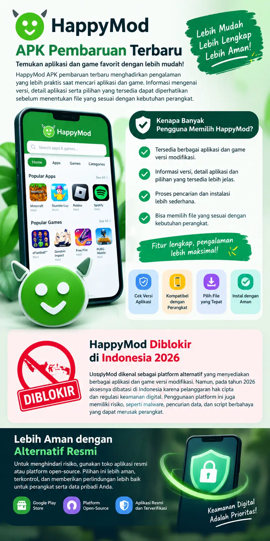 HappyMod Diblokir di Indonesia 2026? Ini Fakta Sebenarnya!